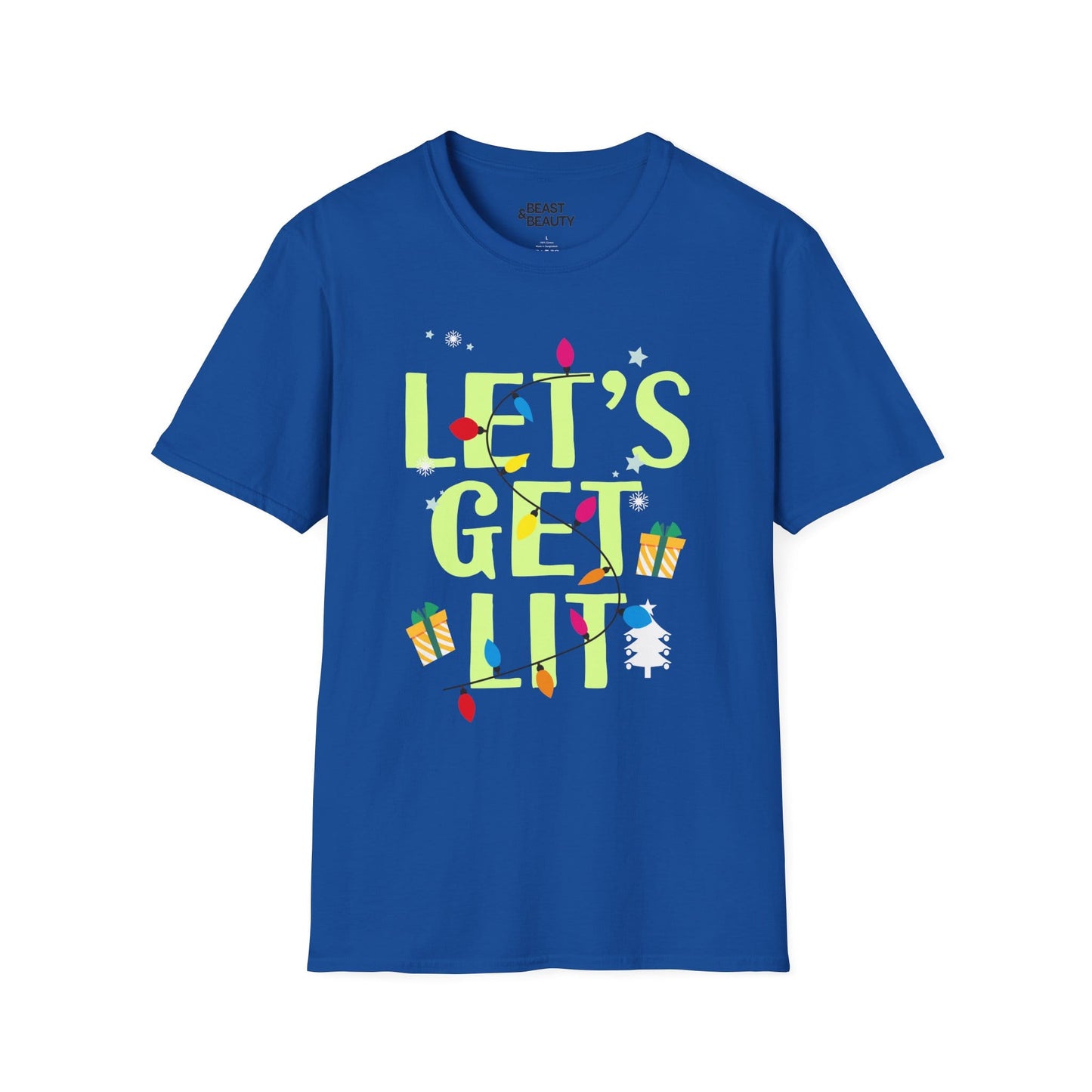 let s get lit christmas t-shirt royal t-shirt uk Christmas gift idea