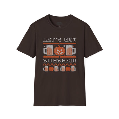 Let’s Get Smashed Funny Halloween Beer T-Shirt Dark Chocolate / S gift_idea unique_gift personalised_gift