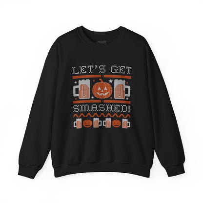 Let’s Get Smashed Funny Halloween Sweatshirt Black / S gift_idea unique_gift personalised_gift