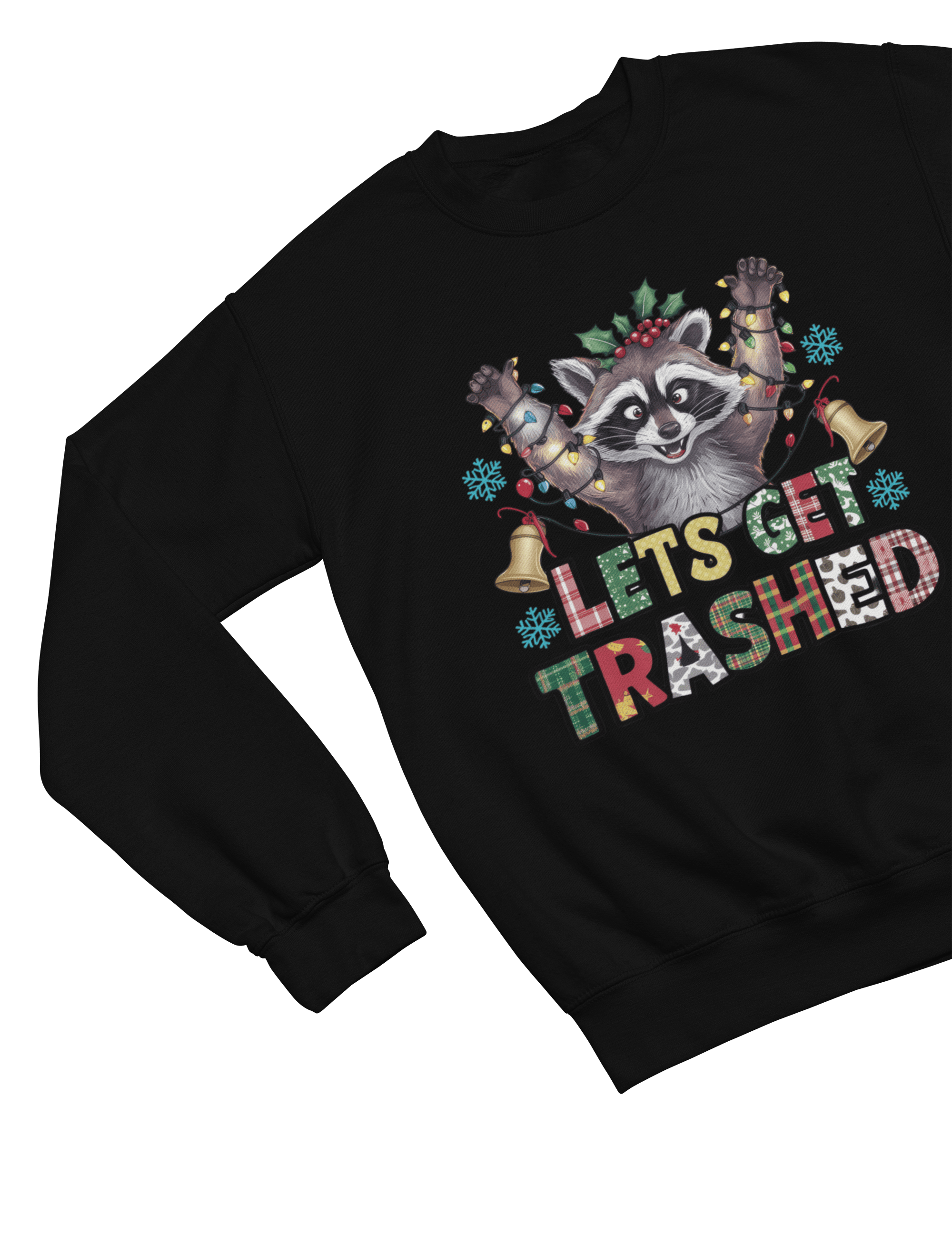 Beast and Beauty Sweatshirt / 3XL (Adult) / Black Let’s Get Trashed Raccoon Christmas Sweatshirt – Funny Xmas Jumper