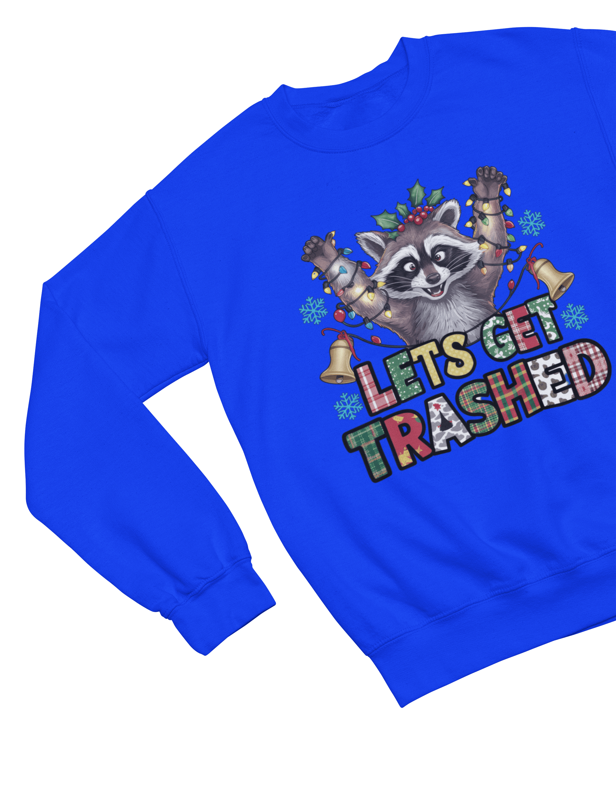 Beast and Beauty Sweatshirt / 3XL (Adult) / Blue Let’s Get Trashed Raccoon Christmas Sweatshirt – Funny Xmas Jumper