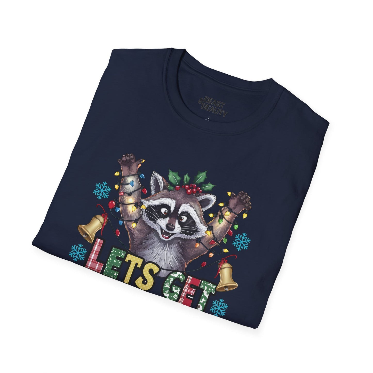 let s get trashed raccoon christmas t-shirt t-shirt uk Christmas gift idea image 6