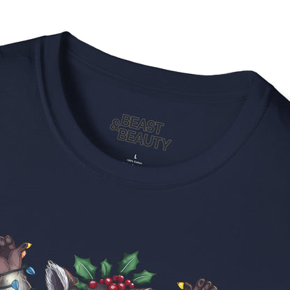 let s get trashed raccoon christmas t-shirt t-shirt uk Christmas gift idea image 5