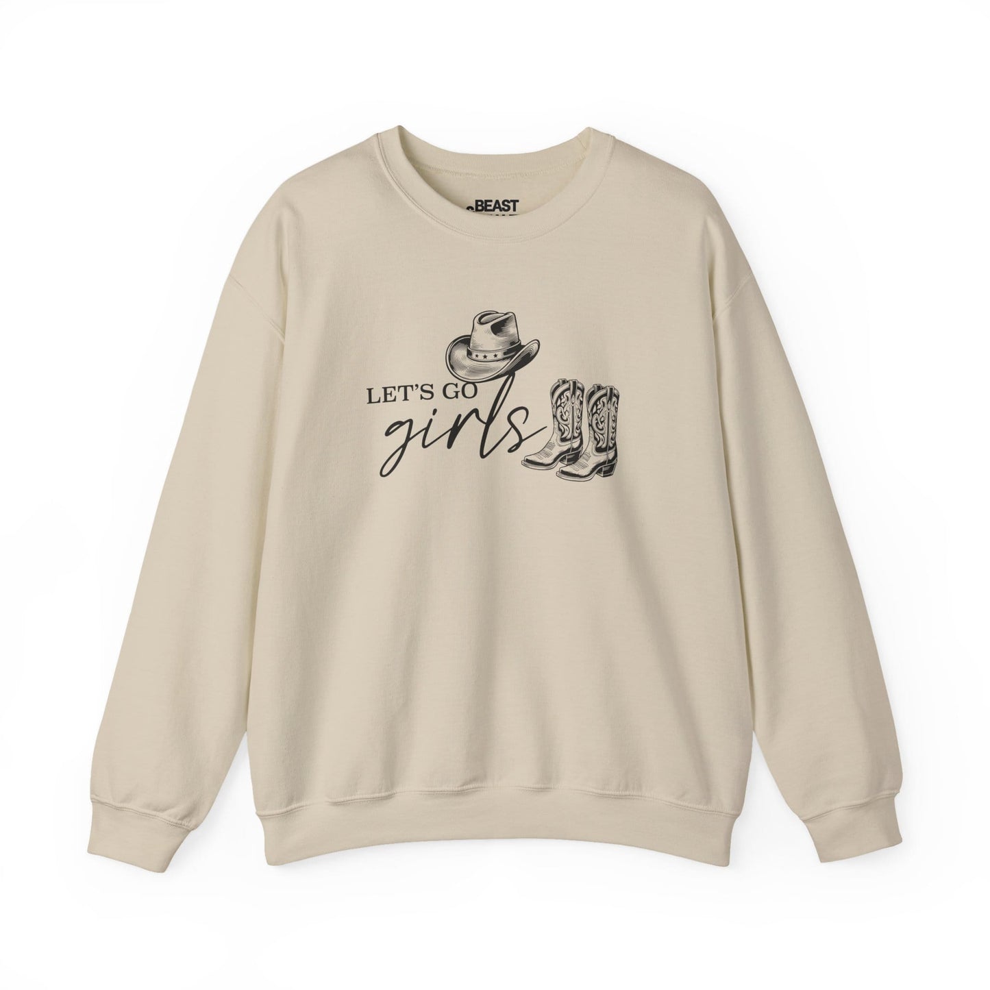 let s go girls cowgirl sweatshirt sand sweatshirt uk cowgirl gift idea