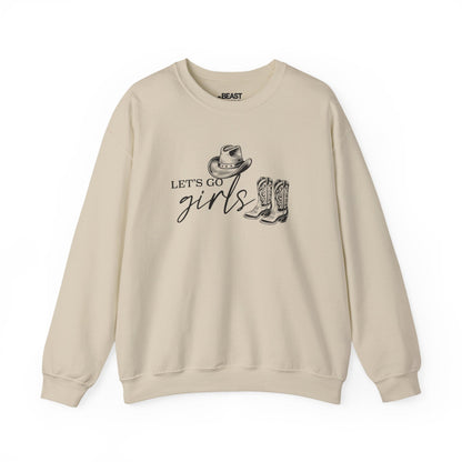 let s go girls cowgirl sweatshirt sand sweatshirt uk cowgirl gift idea