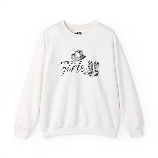 let s go girls cowgirl sweatshirt white sweatshirt uk cowgirl gift idea