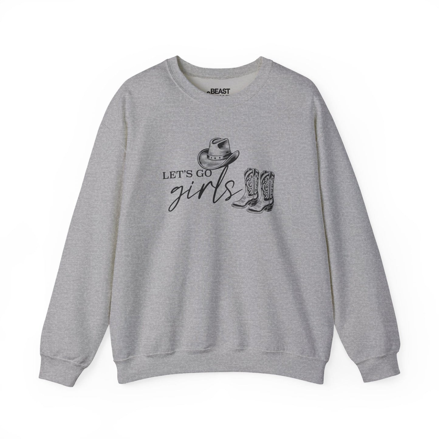 let s go girls cowgirl sweatshirt sport grey sweatshirt uk cowgirl gift idea