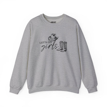 let s go girls cowgirl sweatshirt sport grey sweatshirt uk cowgirl gift idea