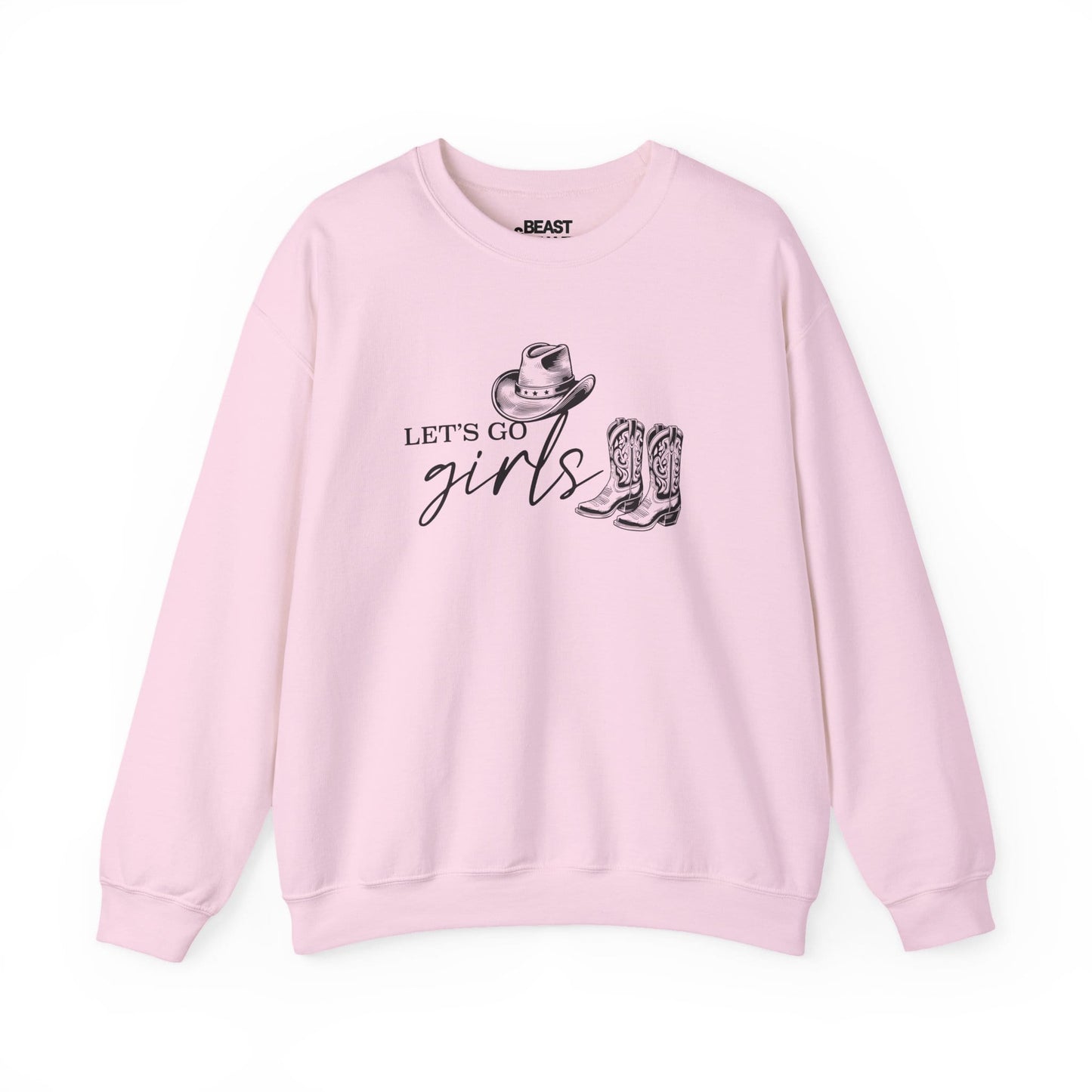 let s go girls cowgirl sweatshirt light pink sweatshirt uk cowgirl gift idea