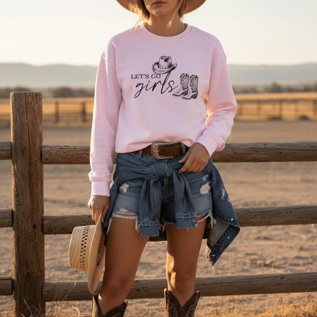 Let’s Go Girls Cowgirl Sweatshirt gift_idea unique_gift personalised_gift