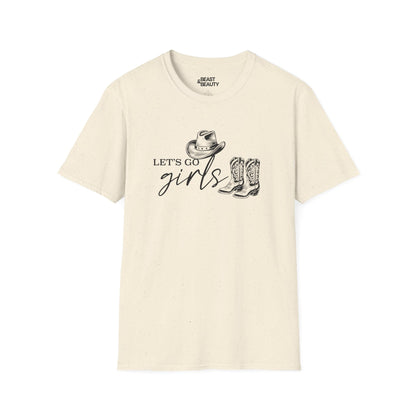 let s go girls cowgirl t-shirt natural t-shirt uk cowgirl gift idea