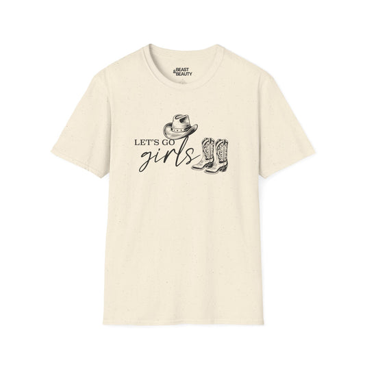 let s go girls cowgirl t-shirt natural t-shirt uk cowgirl gift idea