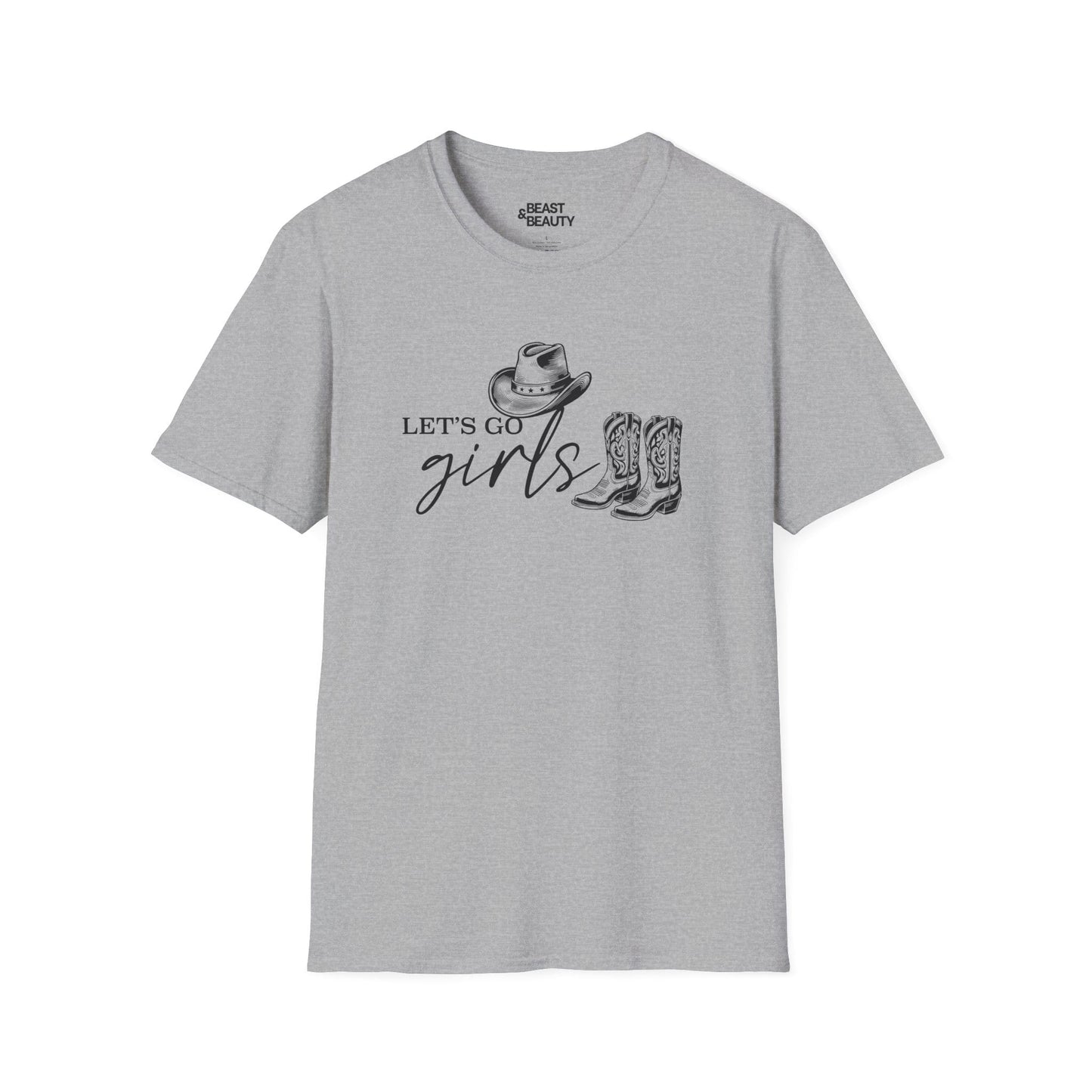 let s go girls cowgirl t-shirt sport grey t-shirt uk cowgirl gift idea
