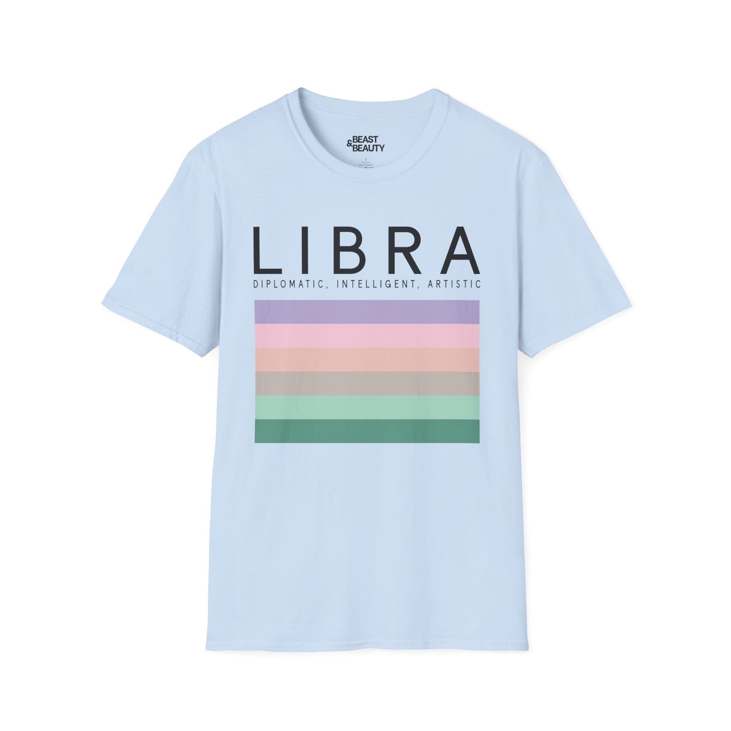 Libra Zodiac Graphic T-Shirt Light Blue / S gift_idea unique_gift personalised_gift