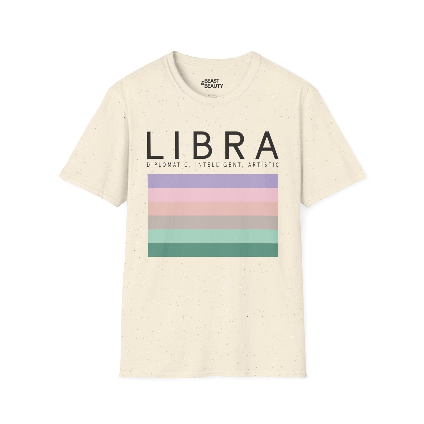Libra Zodiac Graphic T-Shirt Natural / M gift_idea unique_gift personalised_gift