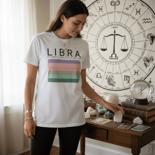 Libra Zodiac Graphic T-Shirt gift_idea unique_gift personalised_gift