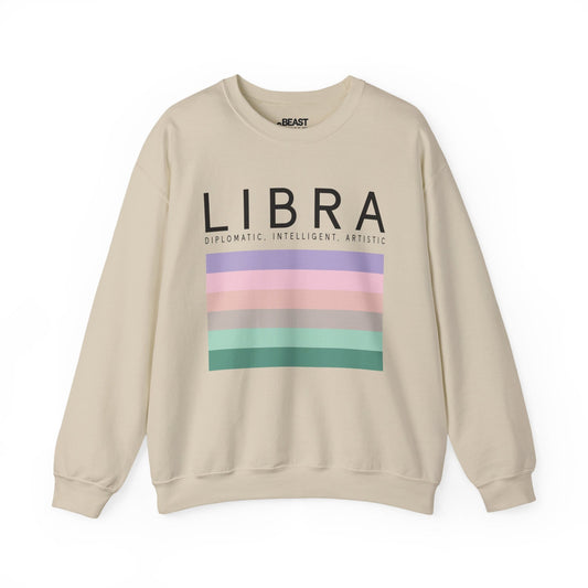 Libra Zodiac Sign Adult Sweatshirt Sand / S gift_idea unique_gift personalised_gift