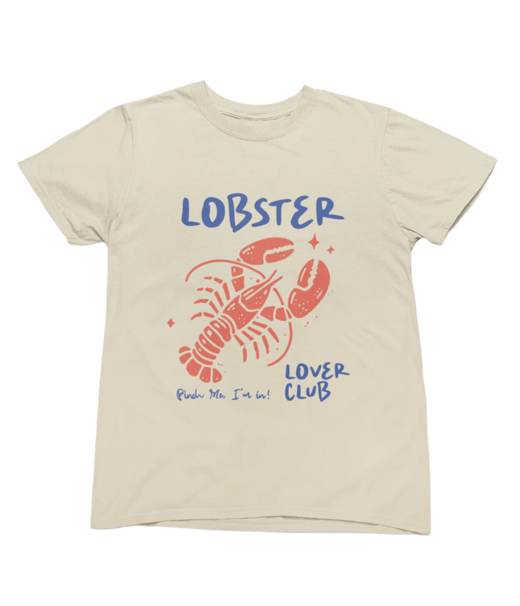 Lobster Lover Club Sweatshirt | Unisex Retro Beach Graphic S (Adult) / T-Shirt gift_idea unique_gift personalised_gift