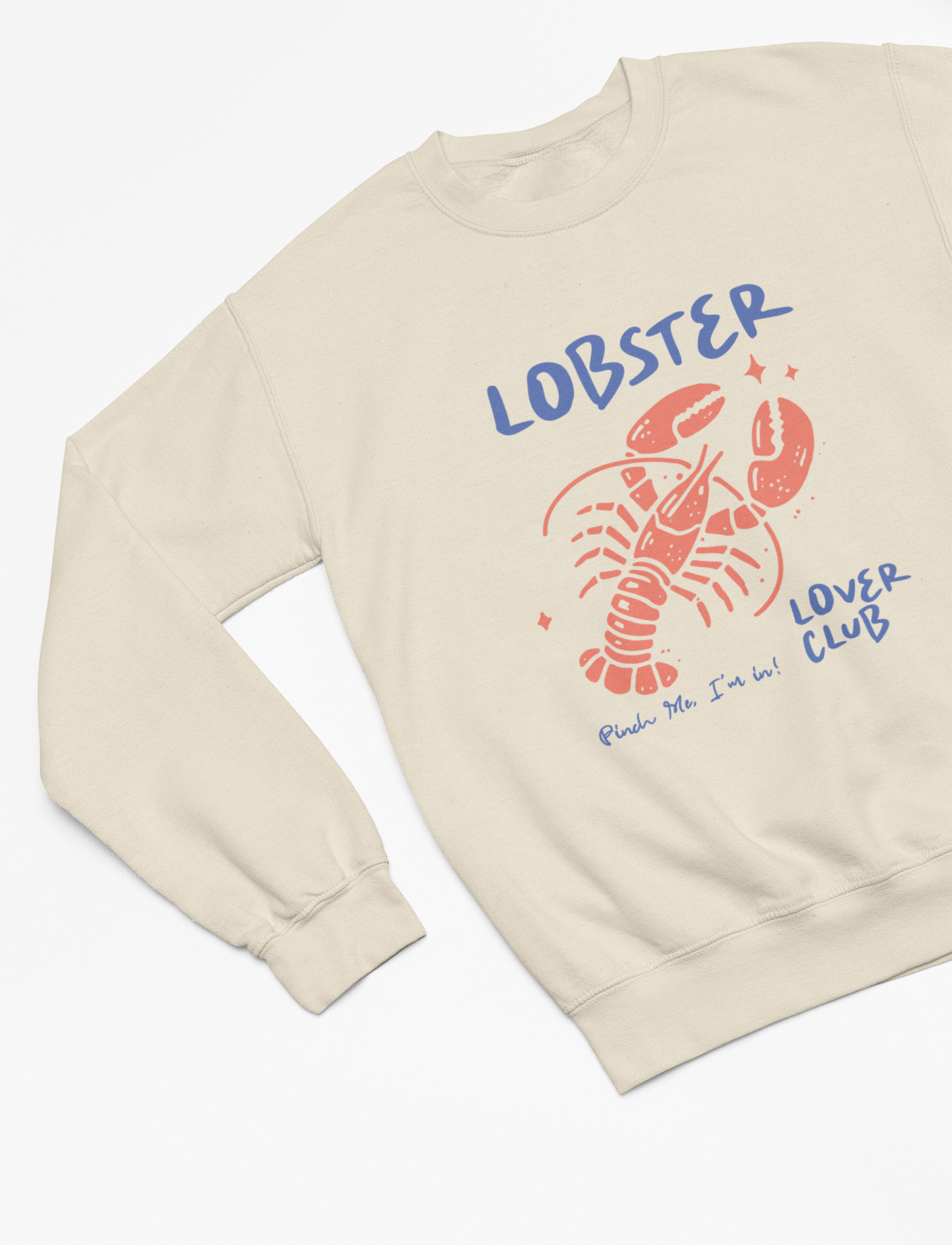 Lobster Lover Club Sweatshirt | Unisex Retro Beach Graphic S (Adult) / Sweatshirt gift_idea unique_gift personalised_gift