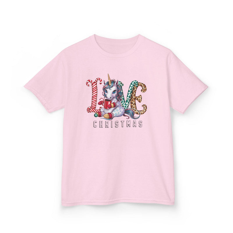 Love Christmas Unicorn Kids T-Shirt