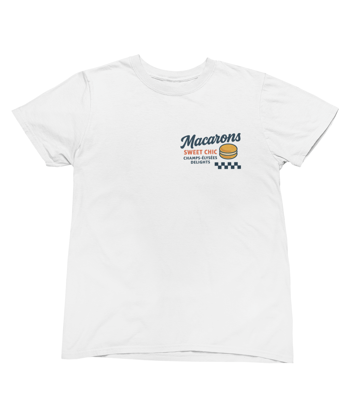 Macarons T-Shirt – Sweet Chic Champs-Élysées Retro Tee gift_idea unique_gift personalised_gift