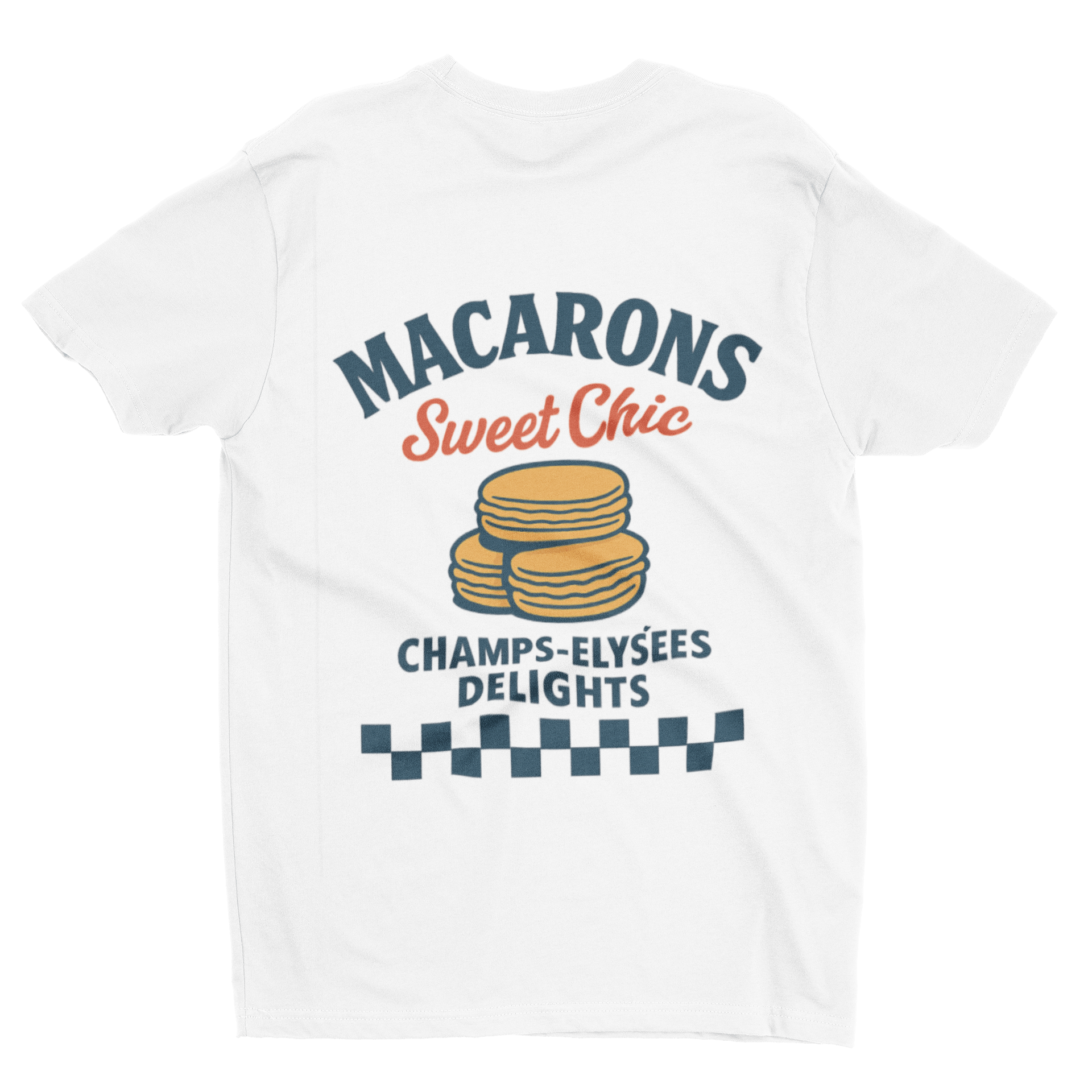Macarons T-Shirt – Sweet Chic Champs-Élysées Retro Tee gift_idea unique_gift personalised_gift