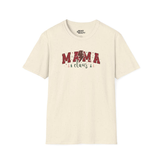 mama claus christmas t-shirt natural t-shirt uk Christmas gift idea