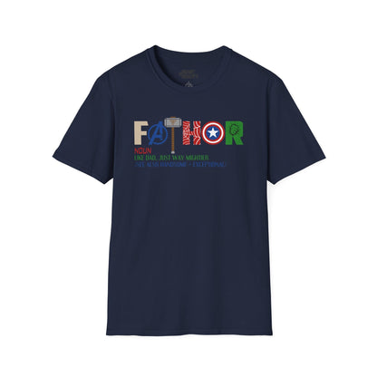 marvel inspired father t-shirt navy t-shirt uk Father's Day gift idea