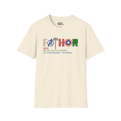 marvel inspired father t-shirt natural t-shirt uk Father's Day gift idea