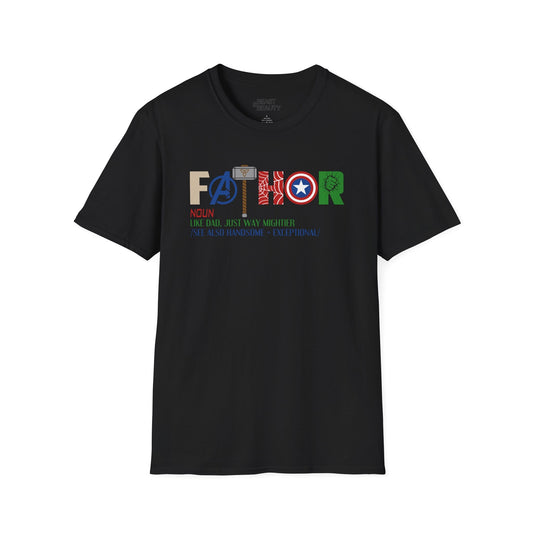 marvel inspired father t-shirt black t-shirt uk Father's Day gift idea