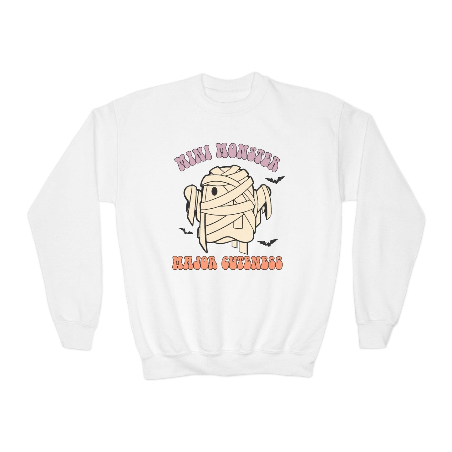 Mini Monster Major Cuteness Halloween Sweatshirt White / XS gift_idea unique_gift personalised_gift