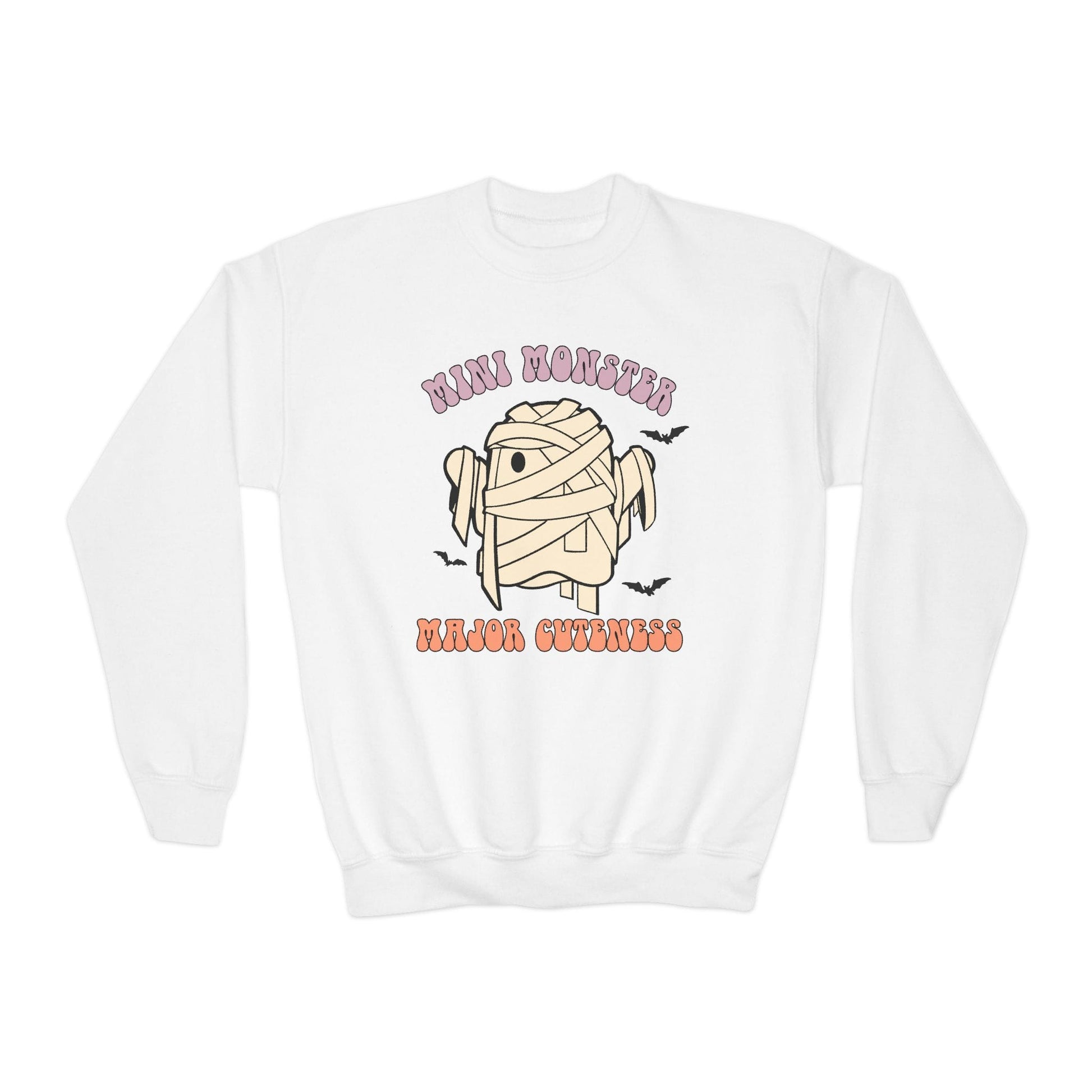Mini Monster Major Cuteness Halloween Sweatshirt White / XS gift_idea unique_gift personalised_gift