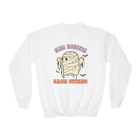 Mini Monster Major Cuteness Halloween Sweatshirt White / XS gift_idea unique_gift personalised_gift