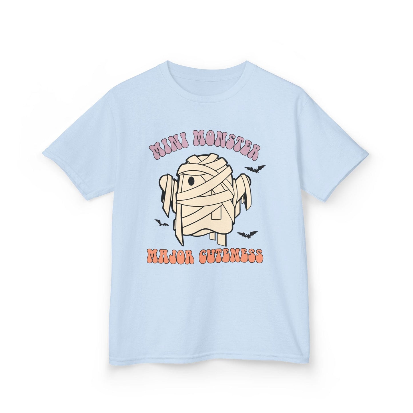 Mini Monster Major Cuteness Kids Halloween T-Shirt Light Blue / XS gift_idea unique_gift personalised_gift