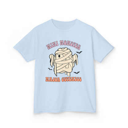 Mini Monster Major Cuteness Kids Halloween T-Shirt Light Blue / XS gift_idea unique_gift personalised_gift