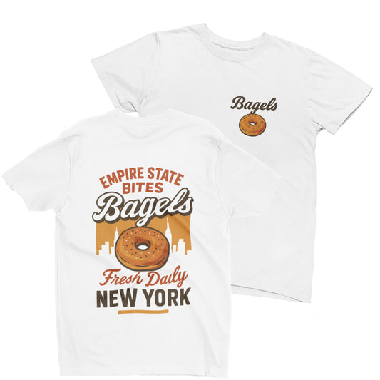 New York Bagels T-Shirt – Empire State Retro Breakfast Tee