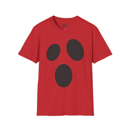 Minimalist Ghost Face Halloween T-Shirt Red / S gift_idea unique_gift personalised_gift