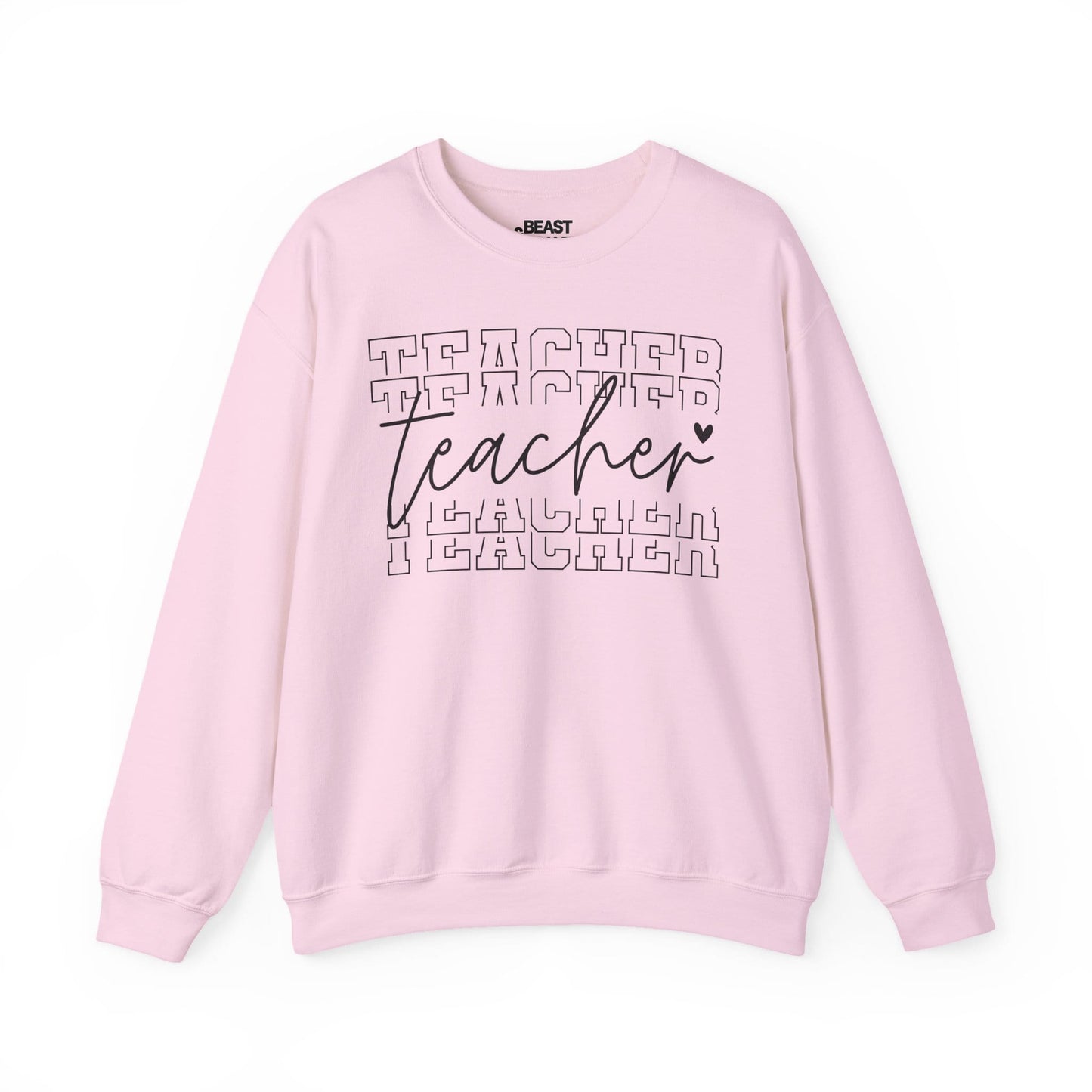 Minimalist Teacher Crewneck Sweatshirt – Cozy Classroom Style Light Pink / S gift_idea unique_gift personalised_gift