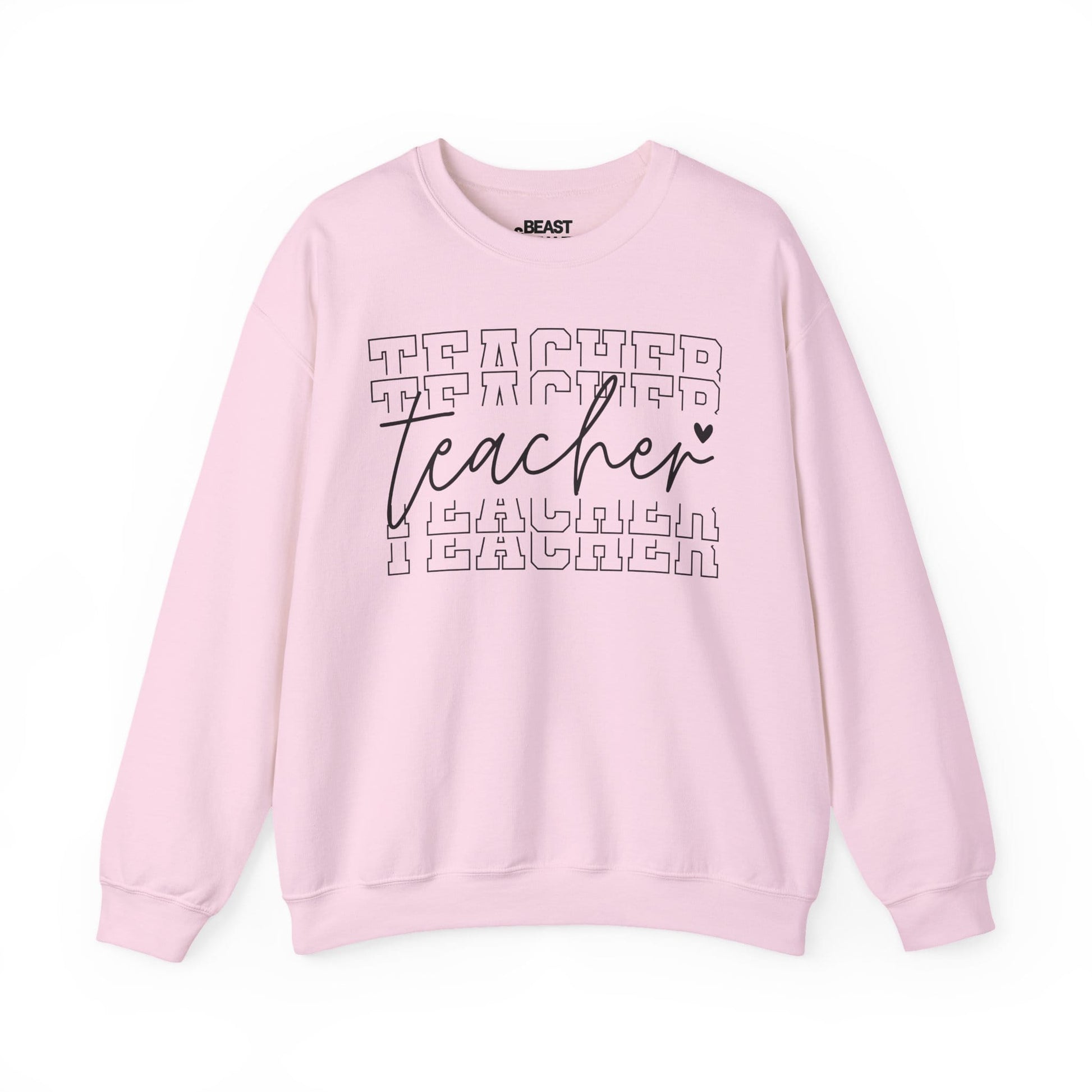 Minimalist Teacher Crewneck Sweatshirt – Cozy Classroom Style Light Pink / S gift_idea unique_gift personalised_gift