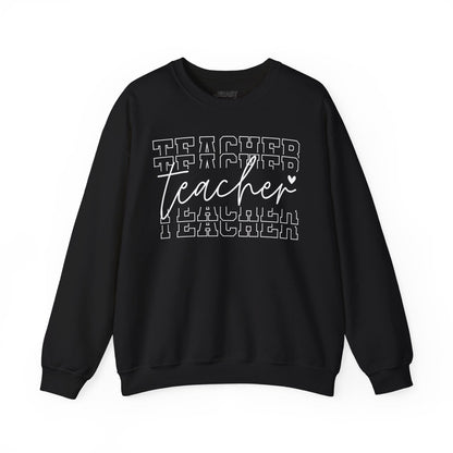 Minimalist Teacher Crewneck Sweatshirt – Cozy Classroom Style Black / S gift_idea unique_gift personalised_gift