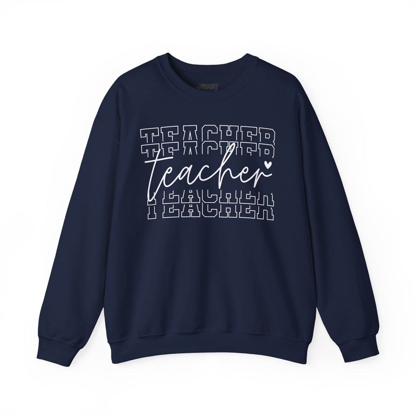 Minimalist Teacher Crewneck Sweatshirt – Cozy Classroom Style Navy / S gift_idea unique_gift personalised_gift
