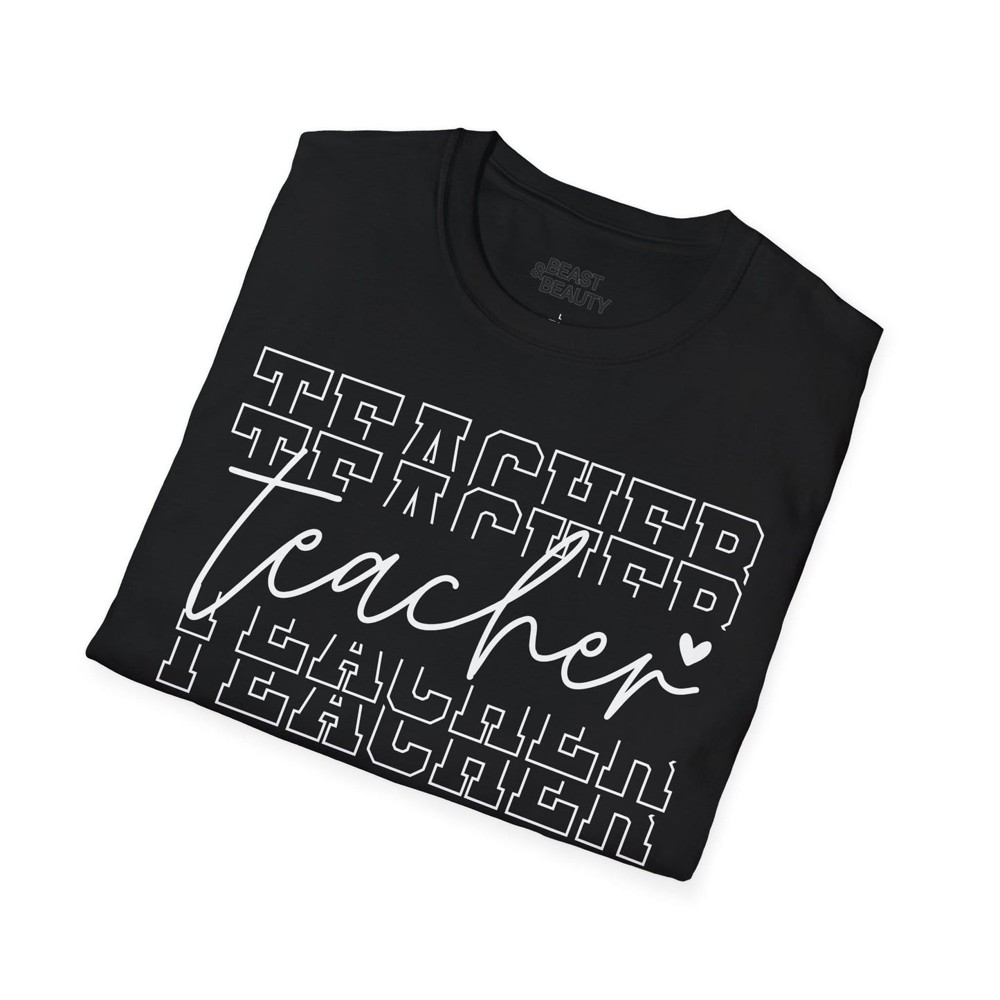 Minimalist Teacher Typography T-Shirt gift_idea unique_gift personalised_gift