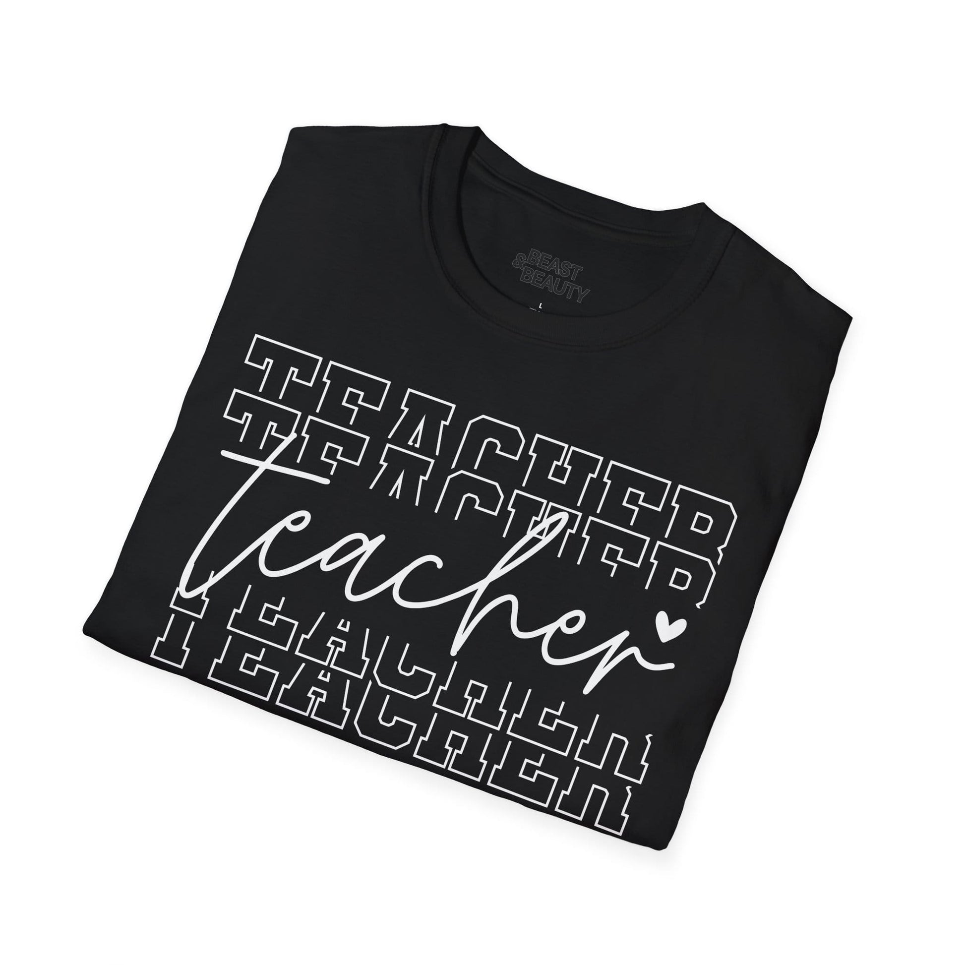 Minimalist Teacher Typography T-Shirt gift_idea unique_gift personalised_gift