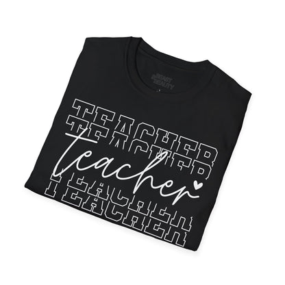 Minimalist Teacher Typography T-Shirt gift_idea unique_gift personalised_gift