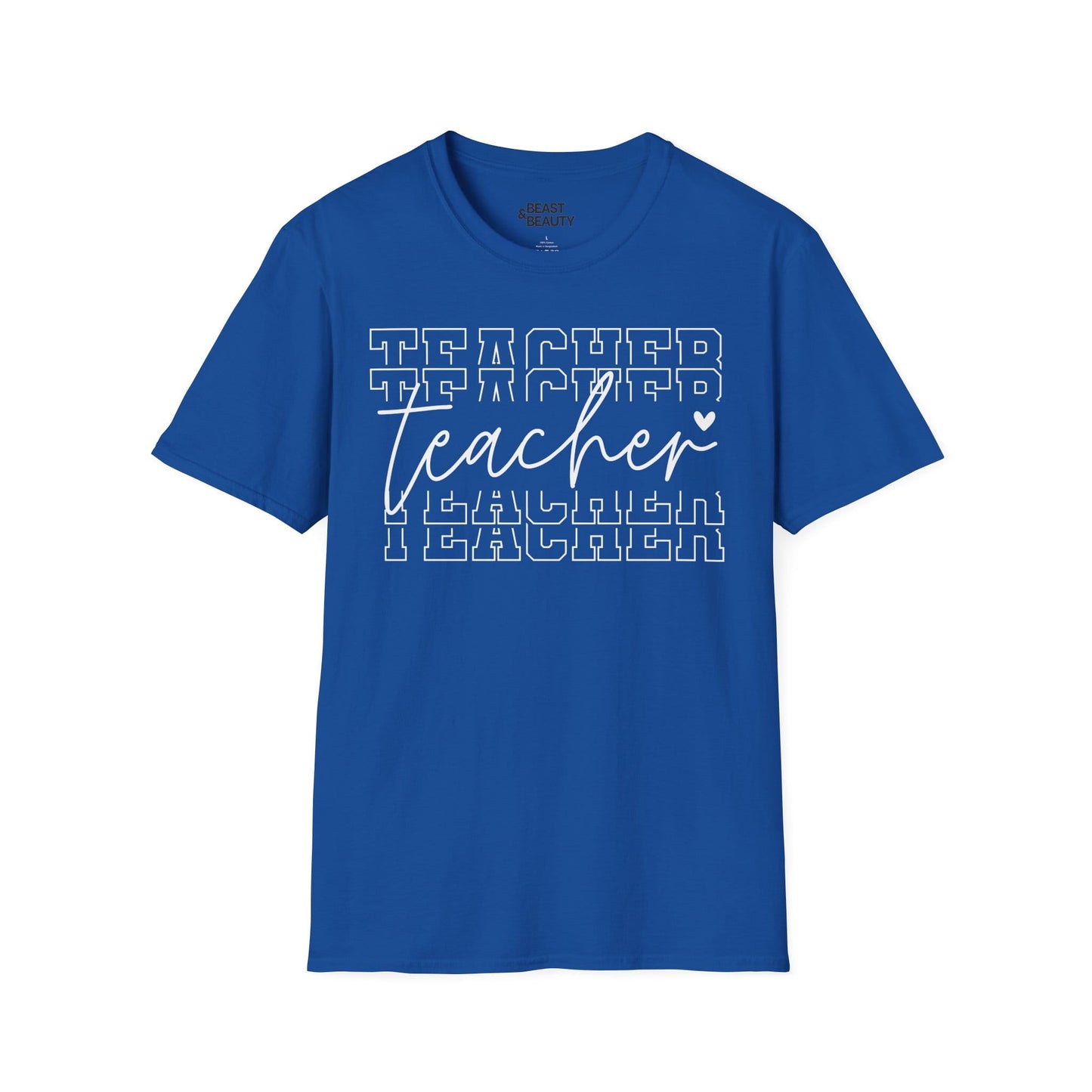 Minimalist Teacher Typography T-Shirt Royal / S gift_idea unique_gift personalised_gift