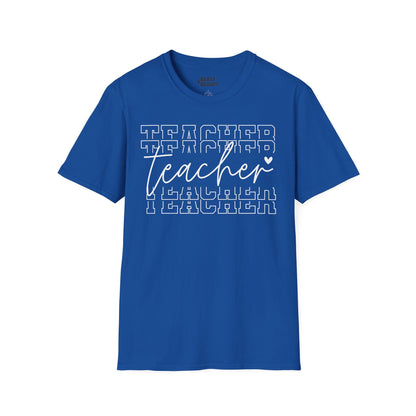 Minimalist Teacher Typography T-Shirt Royal / S gift_idea unique_gift personalised_gift
