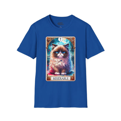 Miserable Grumpy Cat Tarot T-Shirt Royal / S gift_idea unique_gift personalised_gift