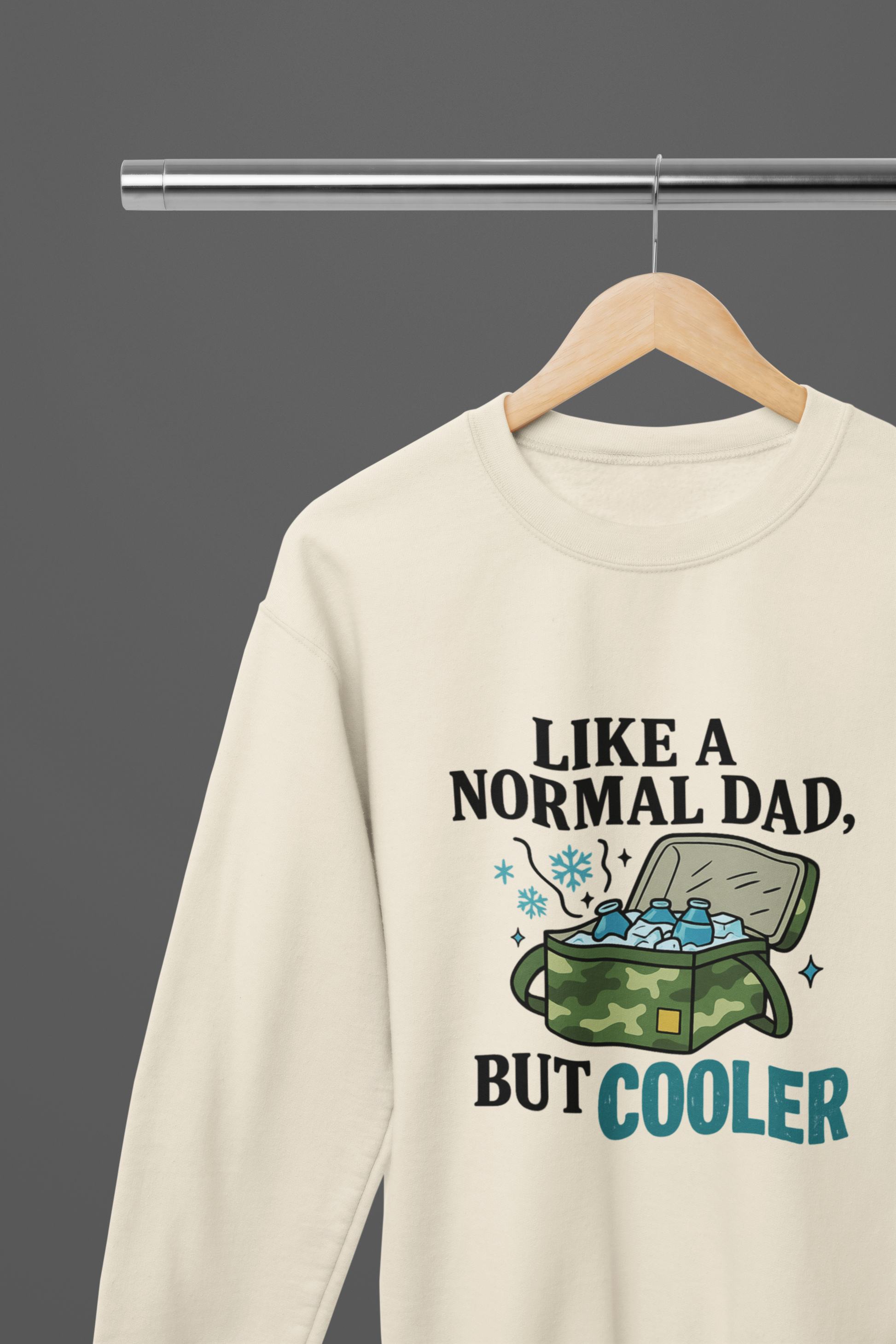 Cooler Dad T-Shirt / Sweatshirt – Funny Camo Ice Chest Graphic for Father’s Day