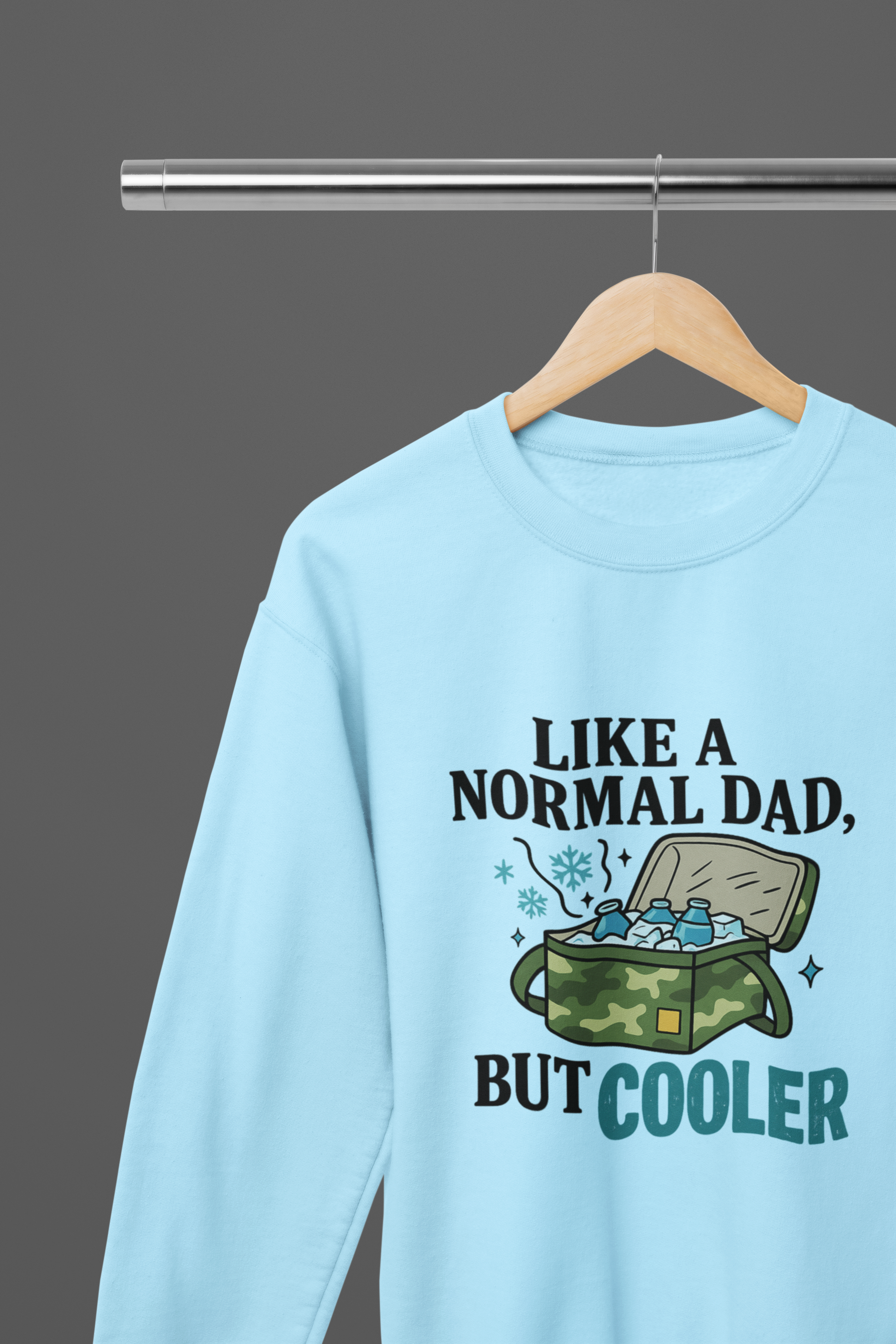 Cooler Dad T-Shirt / Sweatshirt – Funny Camo Ice Chest Graphic for Father’s Day