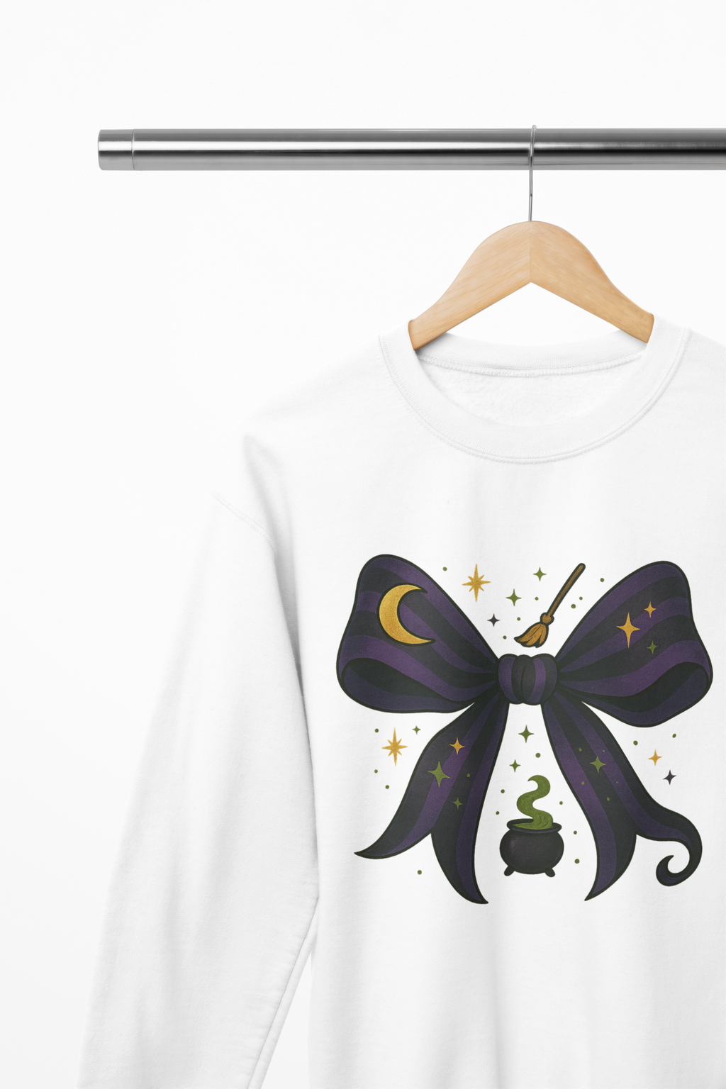 Witchy Coquette Bow Sweatshirt & T-Shirt – Halloween Cosy Magic